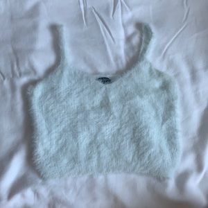 Wild Fable Fuzzy Cropped Knit Tank Top
